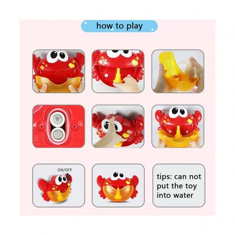 frler frler Krabbe Seifenblasenmaschine Badespielzeug Badewannenspielzeug Badespielzeug fur Kinder Frler Crab Bubble Machine Игрушки для ванной Игрушки для ванной Игрушки для ванной для детей