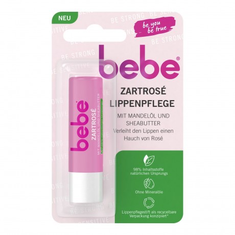 bebe Zartrose Lippenpflege mit Mandelol Мягкая роза для ухода за губами с миндальным маслом