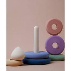 Montessori® Stapelturm Aussen weiss Укладочная башня снаружи белого цвета