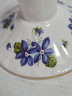 Подсвечник винтажный Royal Grafton, Fine Bone China England, коллекция Violets, декор в виде фиолетовых цветков, фарфор, 2 шт., 9 см, Англия, 1960-70гг.