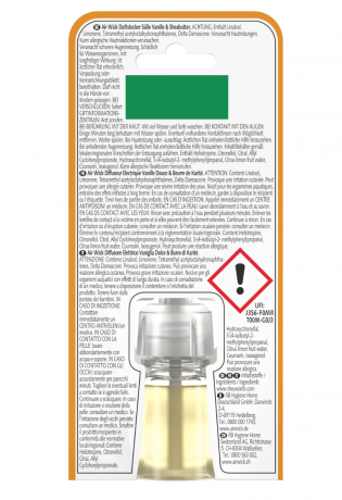Air Wick Duftstecker Nachfüller Süße Vanille & Sheabutter 19ml, Сменный ароматизатор Air Wick для розетки: сладкая ваниль и масло ши.