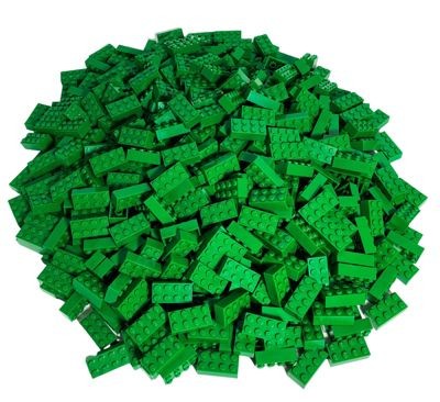 LEGO LEGO 2x4 Steine Grun - Classic, Basic, City - green 3001 Menge 500 Stueck LEGO 2x4 Bricks Green — Classic, Basic, City — зеленый 3001 Количество 500 штук