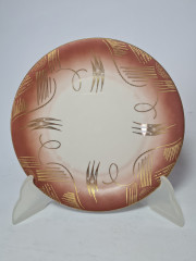 Johann Seltmann Vohenstrauß Bavaria Чайное трио в коричнево-белых тонах с позолоченным узором, Германия, 1960-70гг.