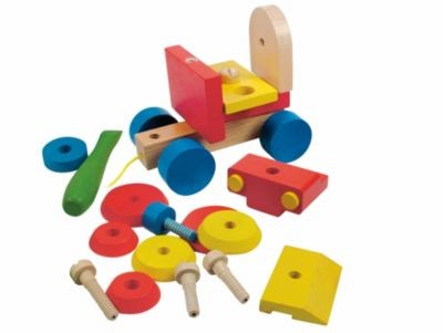 Woodyland Holzspielzeug Motorik- Betonmischer Деревянная игрушка моторика бетономешалка