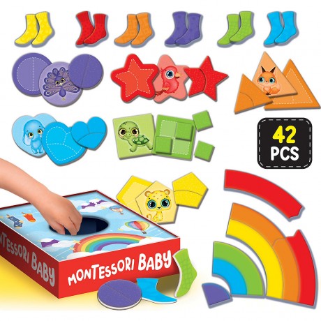Lisciani Montessori Baby Spielsammlung inkl. Bauernhof-Puzzle Коллекция игр Монтессори для малышей
