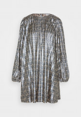 Tommy Hilfiger MONOGRAM SHIFT DRESS Cocktail dress / Party dress silver-coloured ПЛАТЬЕ С МОНОГРАММОЙ Коктейльное платье / Праздничное платье серебристый