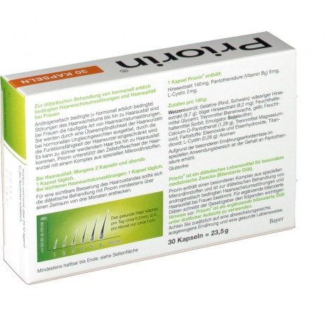 Bayer Priorin 30st, Приорин Капсулы для роста волос 30 шт