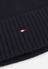 Tommy Hilfiger FLAG SHORT Beanie space blue ФЛАГ КОРОТКИЙ Шапочка космический синий
