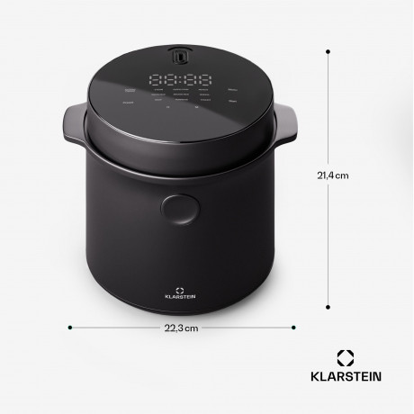 Klarstein Klarstein Reiskocher Kenbu, 350 W, mit dampfgarer Elektrisch Multifunktions Kocher Schwraz Rot Рисоварка Klarstein Kenbu, 350 Вт, с электрической многофункциональной плитой-пароваркой Черный