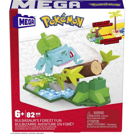 Mattel MEGA Pokemon Bisasams Waldabenteuer mit 82 Teilen zum Verbinden mit anderen Welten Лесное приключение MEGA Pokemon Bulbasaur с 82 частями для подключения к другим мирам