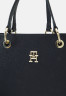 Tommy Hilfiger EMBLEM SATCHEL Handbag space blue СУМКА С ЭМБЛЕМОЙ Сумочка космический синий