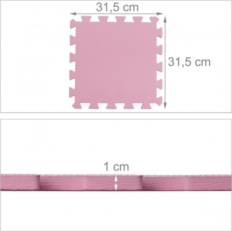 relaxdays 36-teilige Puzzlematte mit Rand Коврик-пазл из 36 деталей с бордюром