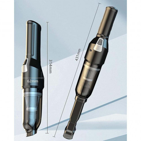 TUABUR TUABUR Akku-Handstaubsauger Kabelloser, wiederaufladbarer tragbarer Handstaubsauger mit 9000 PA, Ausgestattet mit 2 * 2000-mA-Batterien, multifunktionaler kabelloser Handstaubsauger, Geeignet fur Autos, Wohnungen und Buros Schwarz Беспроводной ручн