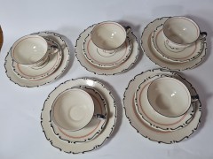 Mitterteich Bavaria Набор для чая/кофе с фактурным узором, Германия, 1960-70гг.