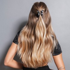 The Hair Edit Papillon Claw Clip – Black &amp; White Marble  Зажим для когтей Papillon черно-белый мрамор