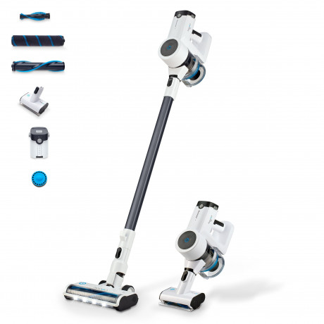 hoogo hoogo Akku-Hand-und Stielstaubsauger S4, 430 W, beutellos, Auch mit Beutel verwendbar. Ideal fur Allergiker Беспроводной ручной пылесос Hoogo S4, 430 Вт, без мешка, можно использовать и с мешком. Идеально подходит для аллергиков