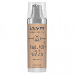 LAVERA HYALURON LIQUID FOUNDATION Warm Nude 03, 30 ml, Лавера Жидкий тональный крем увлажняющий с гиалуроновой кислотой, оттенок Warm Nude 03, био-миндальное масло, 30 мл