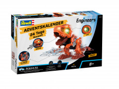 Revell 01060 Adventskalender 2026 Engineers Electric T.Rex, 24 Bauetappen, Revell Engineers Electric T.Rex Адвент-календарь 2026 с моделью электрического тираннозавра, 24 этапа сборки