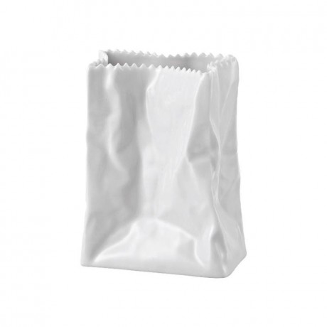 Rosenthal studio-line Rosenthal studio-line Tutenvase weiss glasiert im Geschenkkarton 10 cm Ваза-сумка Rosenthal studio-line белая глазурованная в подарочной упаковке 10 см