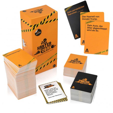 Simon und Jan Harter Tobak Roast (XXL Edition) Trinkspiel Partyspiel mit schwarzem Humor Harter Tobak Roast (XXL Edition) Питьевая игра Игра для вечеринок с черным юмором