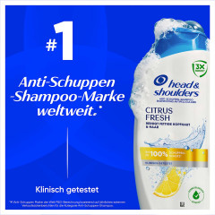 head&amp;shoulders Shampoo Anti-Schuppen Citrus Fresh, 250 ml, Head &amp; Shoulders шампунь против перхоти Citrus Fresh с цитрусовым ароматом для быстро жирнеющих волос, 250 мл