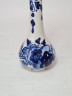 Ваза винтажная Delft Blue, синий цветочный декор, фарфор, 15.5 см, Нидерланды, 1960-70гг.