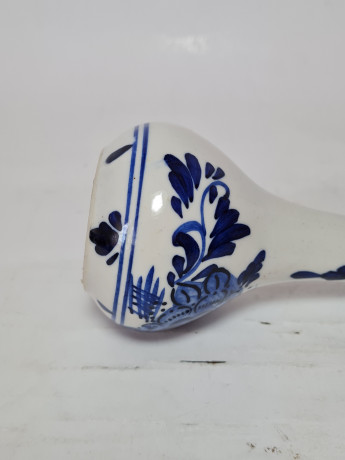 Ваза винтажная Delft Blue, синий цветочный декор, фарфор, 15.5 см, Нидерланды, 1960-70гг.
