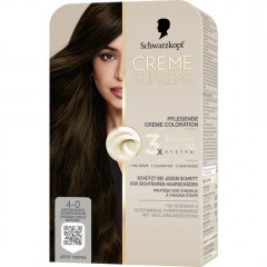 Schwarzkopf Creme Supreme Pflegende Coloration 4-0 Natuerliches Dunkelbraun, 1 St., Schwarzkopf Creme Supreme стойкая крем-краска для волос 4-0 Натуральный темно-коричневый, 1 шт.