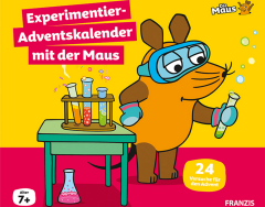 Franzis Die Maus Experimentier-Adventskalender 2026, Franzis Die Maus Детский экспериментальный адвент-календарь 2026 с 24 опытами и книгой, от 7 лет