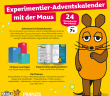 Franzis Die Maus Experimentier-Adventskalender 2026, Franzis Die Maus Детский экспериментальный адвент-календарь 2026 с 24 опытами и книгой, от 7 лет