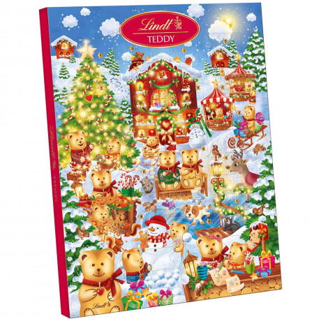 Lindt Teddy Wimmelbild 2026, шоколадный адвент-календарь, 36см х 48см, 265 г