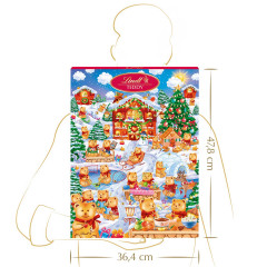 Lindt Teddy Wimmelbild 2026, шоколадный адвент-календарь, 36см х 48см, 265 г