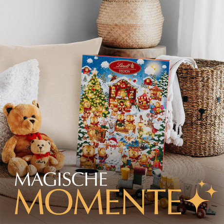 Lindt Teddy Wimmelbild 2026, шоколадный адвент-календарь, 36см х 48см, 265 г