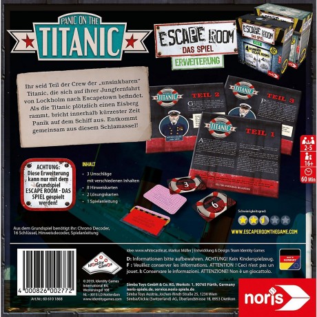 Noris Escape Room Erweiterung Panic on the Titanic Escape Room Expansion Паника на Титанике