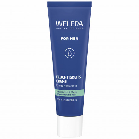 WELEDA FOR MEN Feuchtigkeitscreme, 30 ml, Мужской лёгкий увлажняющий крем для лица с органическими маслами жожоба и кунжута, 30 мл