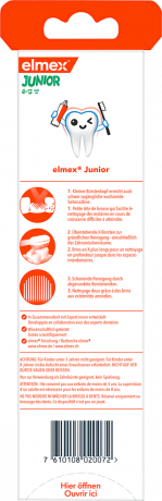 elmex Zahnbuerste Kinder Junior, 6-12 Jahren (Doppelpack), 2 St, Детские мягкие зубные щётки Junior с X-щетиной, 6–12 лет, 2 шт.