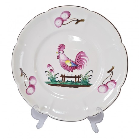 Fait Main Коллекционная фарфоровая тарелка "Петух", 26см, Германия 1960г.