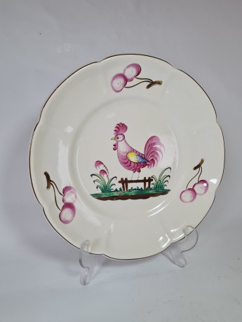 Fait Main Коллекционная фарфоровая тарелка "Петух", 26см, Германия 1960г.