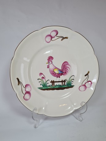 Fait Main Коллекционная фарфоровая тарелка "Петух", 26см, Германия 1960г.
