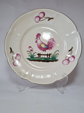 Fait Main Коллекционная фарфоровая тарелка "Петух", 26см, Германия 1960г.