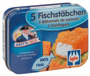 ERZI Spiellebensmittel Iglo Fischstabchen Играть в еду игло рыбные палочки