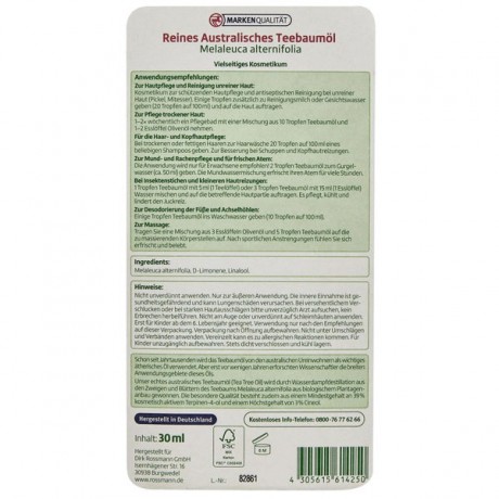 altapharma Reines Australisches Teebaumol Чистое Австралийское масло Чайного дерева восстанавливает кожу 30 г