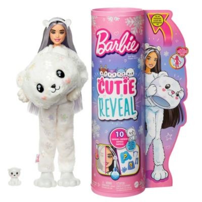 Mattel Barbie Cutie Reveal Winter Sparkle Series Барби-милашка представляет серию «Зимние блестки»