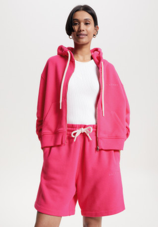 Tommy Hilfiger EMBROIDERY ZIP THRU  Zip-up sweatshirt bright cerise pink EMBROIDERY ZIP THRU Толстовка на молнии ярко-вишнево-розовый