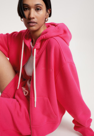 Tommy Hilfiger EMBROIDERY ZIP THRU  Zip-up sweatshirt bright cerise pink EMBROIDERY ZIP THRU Толстовка на молнии ярко-вишнево-розовый
