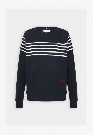 Tommy Hilfiger RAG STRIPE Sweatshirt desert sky/white RAG STRIPE Толстовка небо пустыни/белый