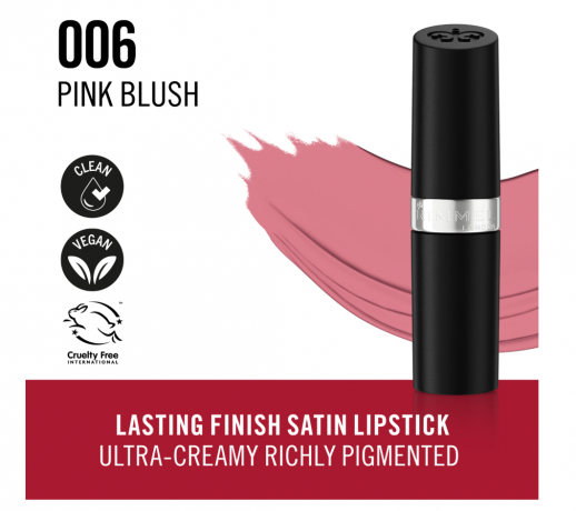 Rimmel Lasting Finish langanhaltender Lippenstift Губная помада, Nr. 006 Pink blush
