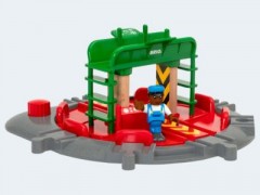 BRIO BRIO Lock-Drehscheibe mit  Kontrollbrucke Поворотный стол BRIO Lock с мостом управления