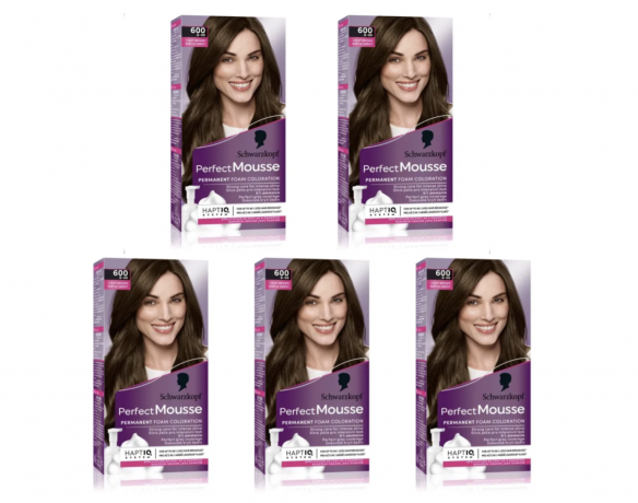 Schwarzkopf Perfect Mousse 600 light brown 5stk Краска-мусс для волос, тон 600 Светло-коричневый, 5 штук