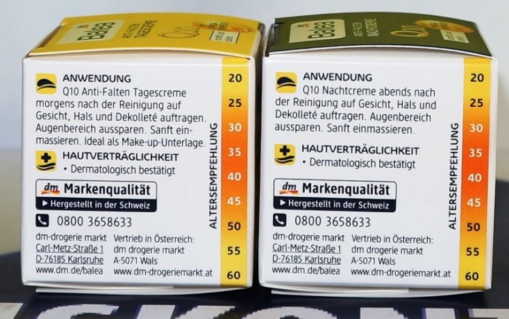 Balea Q10 Proben Set Комплект пробников Балеа Крем для лица Q10 против морщин, дневной 5 мл и ночной 5 мл